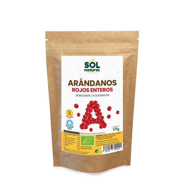 ARANDANO ROJO ENTERO BIO 125G (SOL)