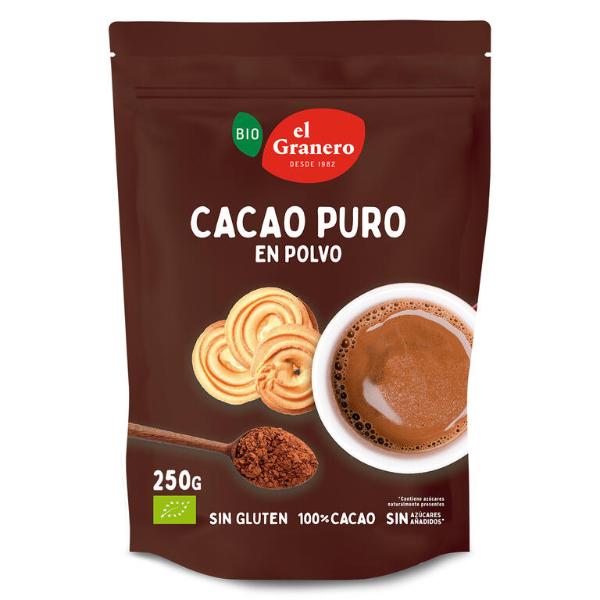 CACAO PURO 100% POLVO BIO 250GR (GRANERO)