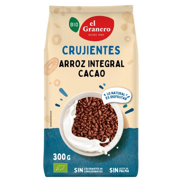ARROZ INTEGRAL HINCHADO AGAVE CACAO BIO 300G (GRANERO)