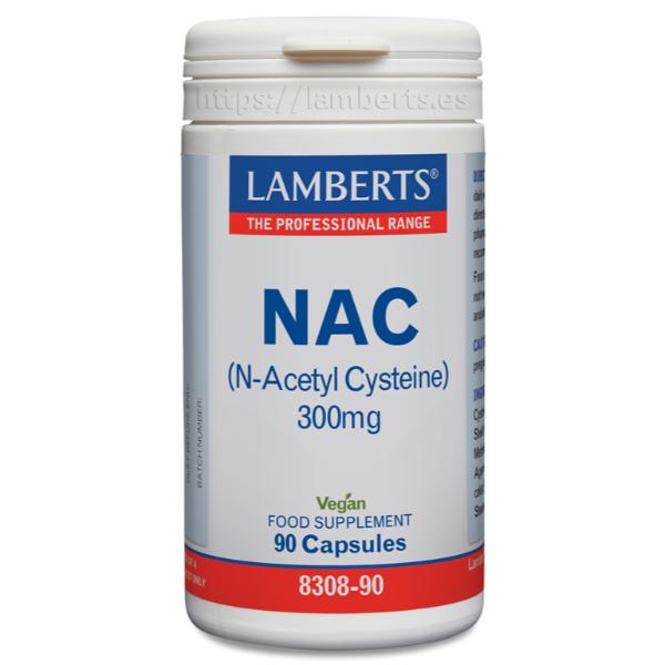 NAC (N ACETIL CISTEINA) 300MG 90CAPSULAS (LAMBERTS)