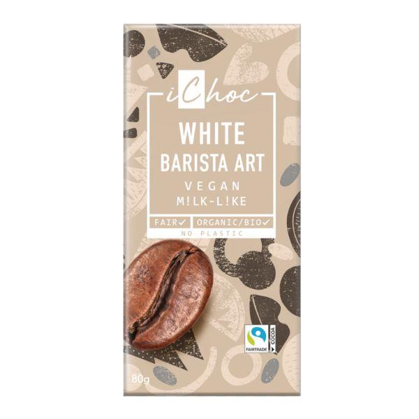 CHOCOLATE VEGANO BLANCO CRUJIENTE CAFE ESPRESSO BIO 80G (ICHOC)