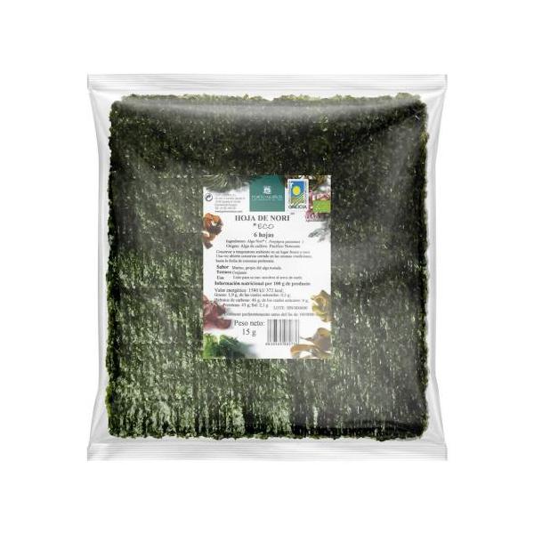 ALGAS NORI 6 HOJAS BIO 15G (PORTO MUIÑOS)