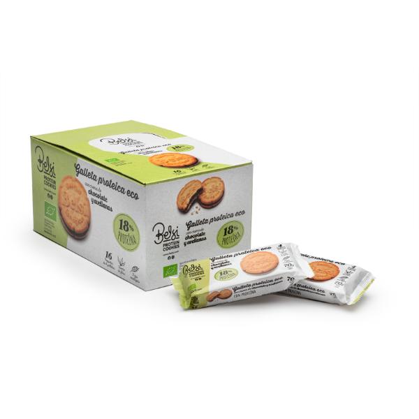 GALLETAS PROTEICA RELLENA CHOCO-AVELLANA BIO 70G (BELSI)