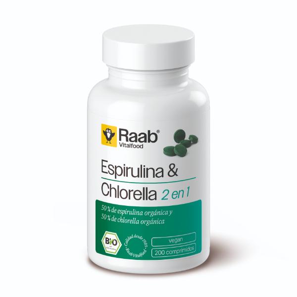 ESPIRULINA + CHLORELLA BIO 200 COMPRIMIDOS 400MG (RAAB)