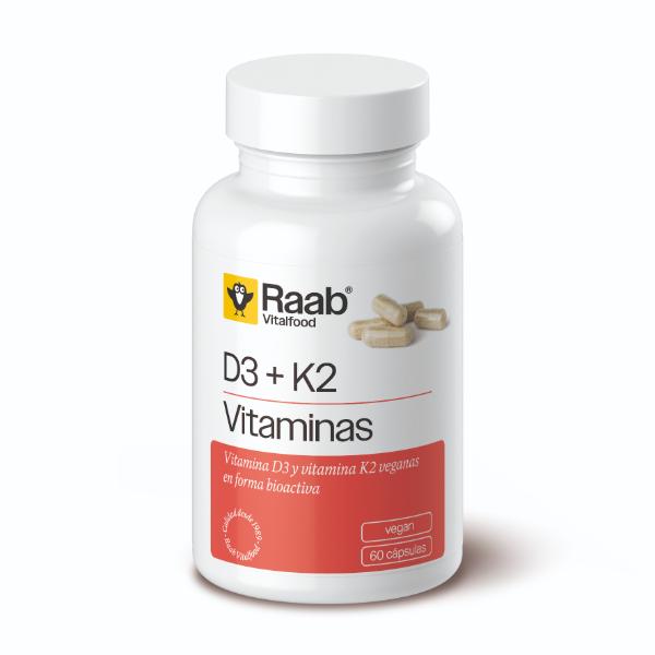 VITAMINAS D3+K2 60 CAPSULAS 460MG (RAAB)