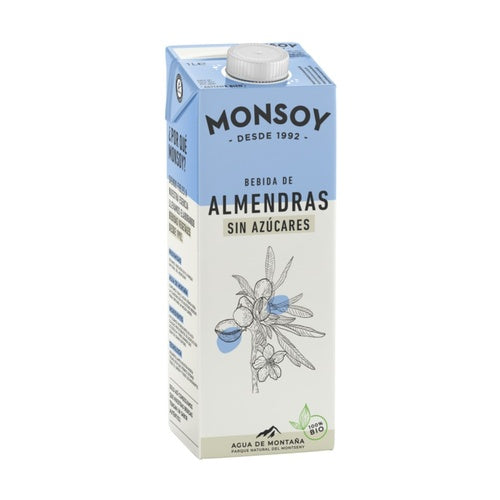 BEBIDA ALMENDRAS SIN AZUCAR BIO 1L (MONSOY)