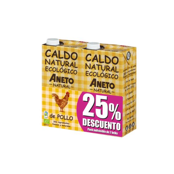 PACK CALDO POLLO ECOLOGICO 2 x 1LT (ANETO)