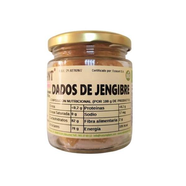 DADOS JENGIBRE CONFITADO BIO 120GR (EKOPLANT)
