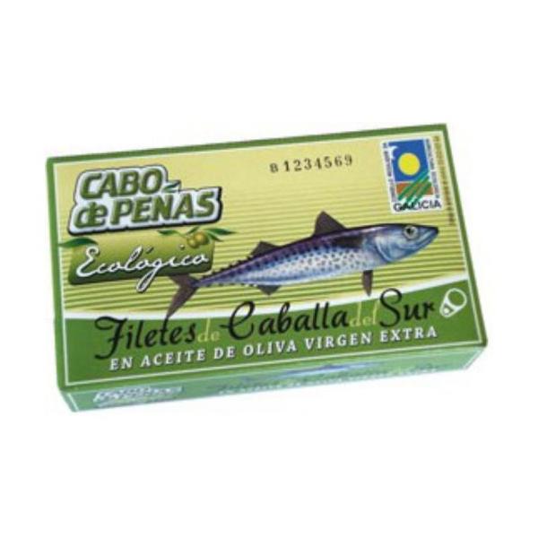 FILETE CABALLA SUR EN ACEITE OLIVA BIO 85g (CABO PEÑAS)
