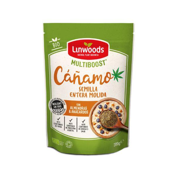 SEMILLAS MOLIDAS CAÑAMO Y FRUTOS SECOS BIO 200GR (LINWOODS)