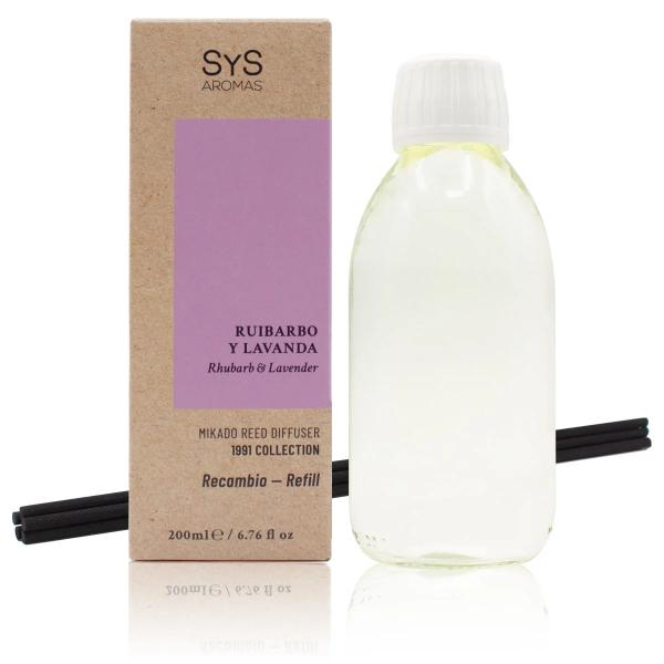 RECAMBIO MIKADO 1991 RUIBARBO Y LAVANDA 200 ML CON PALOS (SYS)