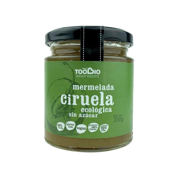 MERMELADA EXTRA 60% CIRUELA BIO SIN AZUCAR NI AGAVE NI GLUTEN 250GR (TOO BIO)