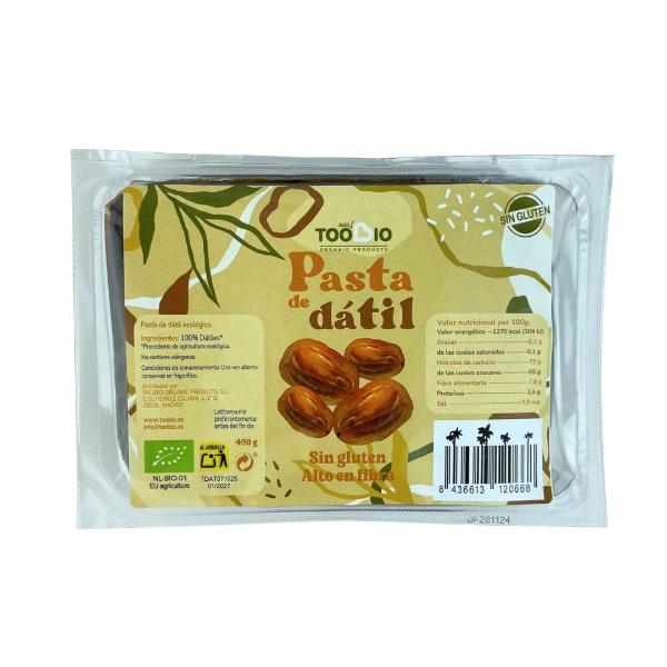 PASTA DE DATIL SIN GLUTEN BIO 450ML (TOO BIO)