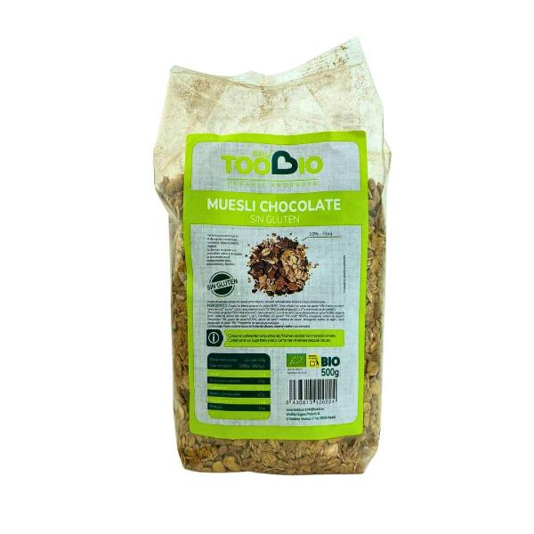 MUESLI AVENA CHOCOLATE BIO 500G SIN GLUTEN (TOO BIO)