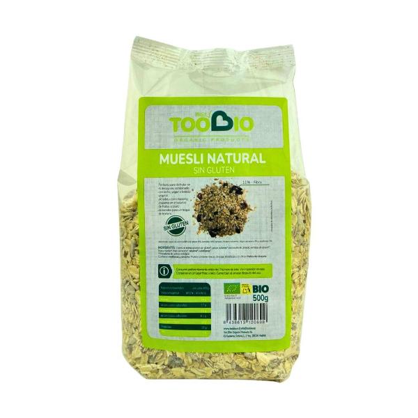 MUESLI AVENA NATURAL BIO 500G SIN GLUTEN (TOO BIO)