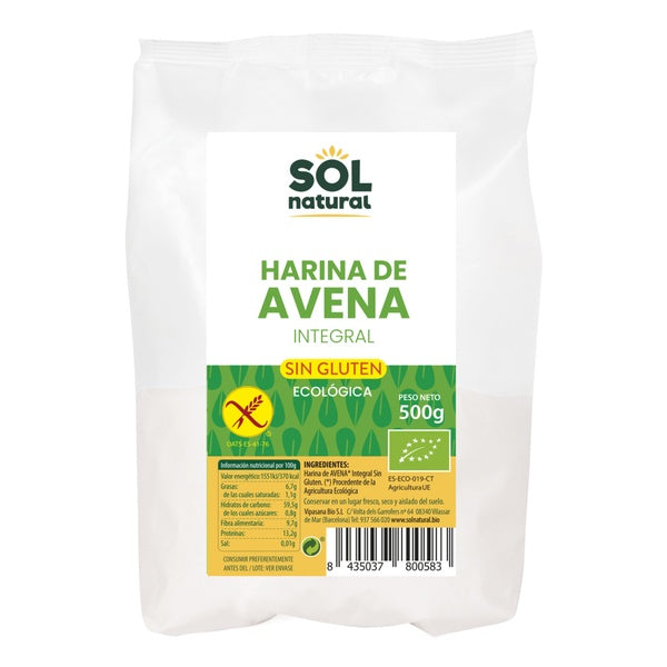 HARINA AVENA S/GLUTEN BIO 500G (SOL)