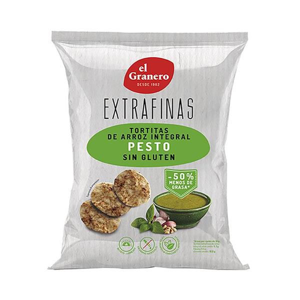 TORTITAS EXTRAFINAS ARROZ INTEGRAL PESTO BIO 60G (GRANERO)