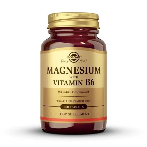 MAGNESIO+VITAMINA B6 100 COMPRIMIDOS (SOLGAR)