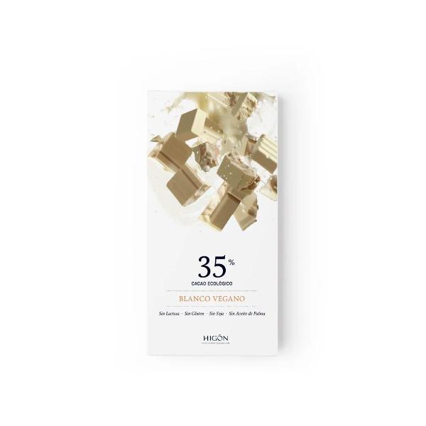 CHOCOLATE BLANCO 35% VEGANO SIN GLUTEN 70g BIO (HIGON)