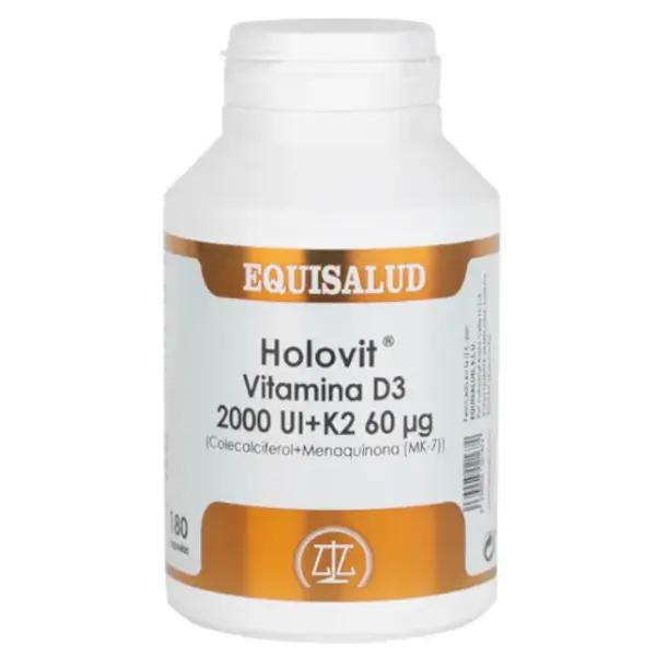 HOLOVIT VITAMINA D3 + K2 2000ui 180 CAPSULAS (EQUISALUD)