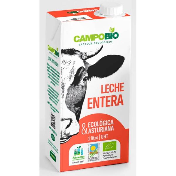 LECHE VACA ENTERA BIO 1L UHT ASTURIAS (CAMPOBIO)