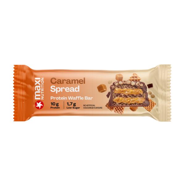 BARRITA PROTEINA WAFFLE CARAMELO CHOCO LECHE 39G (MAXI)