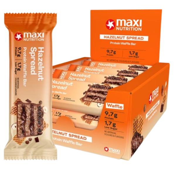BARRITA PROTEINA WAFFLE CREMA CHOCO AVELLANAS 39G (MAXI)