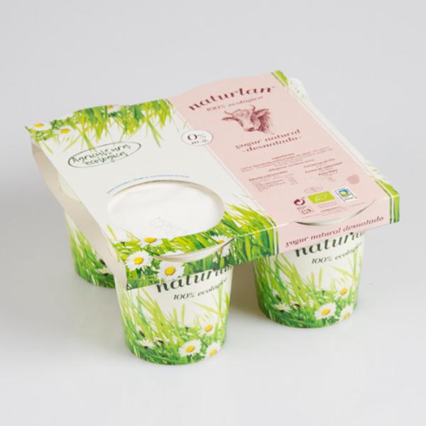 YOGUR VACA DESNATADO BIO 4X125GR (NATURLAN)