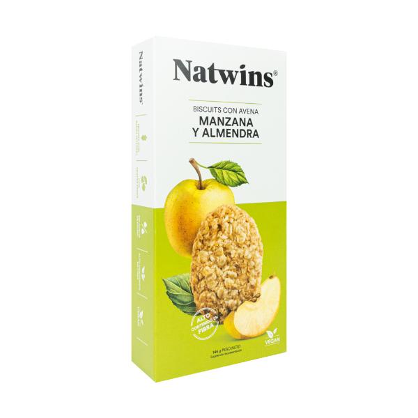 GALLETA AVENA INTEGRAL MANZANA Y ALMENDRA 145G (NATWINS)