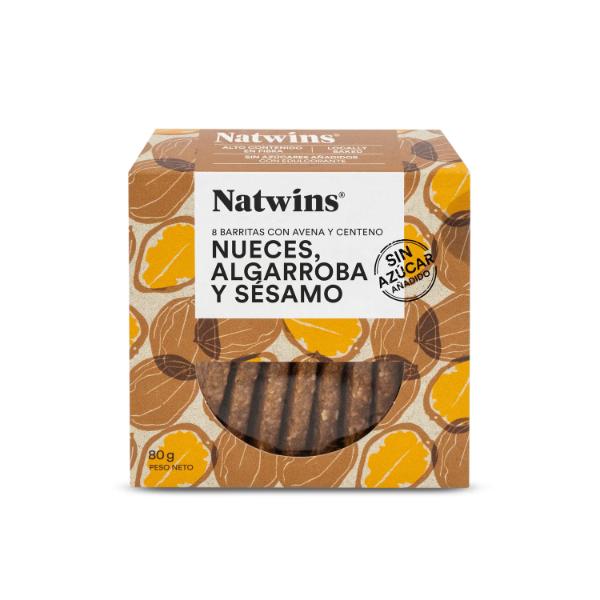 GALLETA AVENA CENTENO NUECES ALGARROBA 80G SIN AZUCAR (NATWINS)