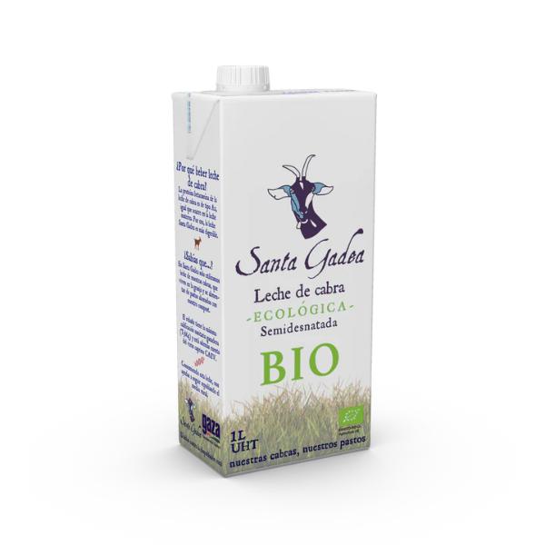 LECHE CABRA SEMIDESNATADA BIO UHT BRICK 1 L (SANTA GADEA)
