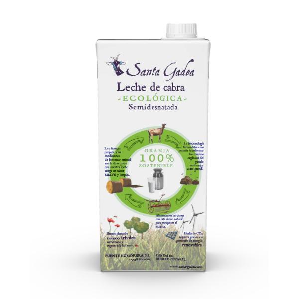 LECHE CABRA SEMIDESNATADA BIO UHT BRICK 1 L (SANTA GADEA)