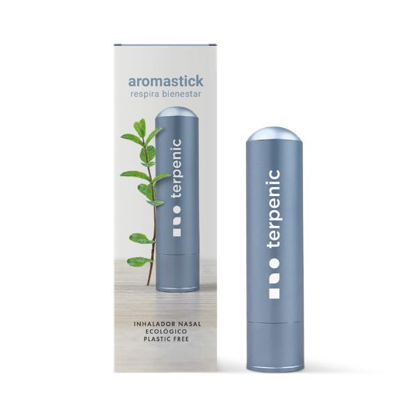 AROMASTIC INHALADOR NASAL ALUMINIO AZUL+ALGODON (TERPENIC)