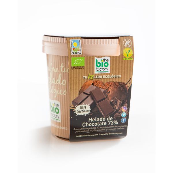 CONGELADO TARRO 480ML HELADO CHOCOLATE 73% BIO-VEGANO (BIO-FACTORY)