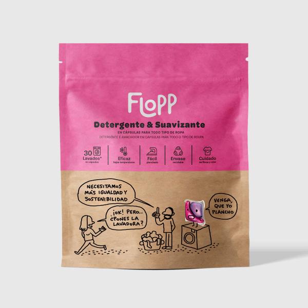 DETERGENTE Y SUAVIZANTE 30 CAPSULAS, 597G (FLOPP)