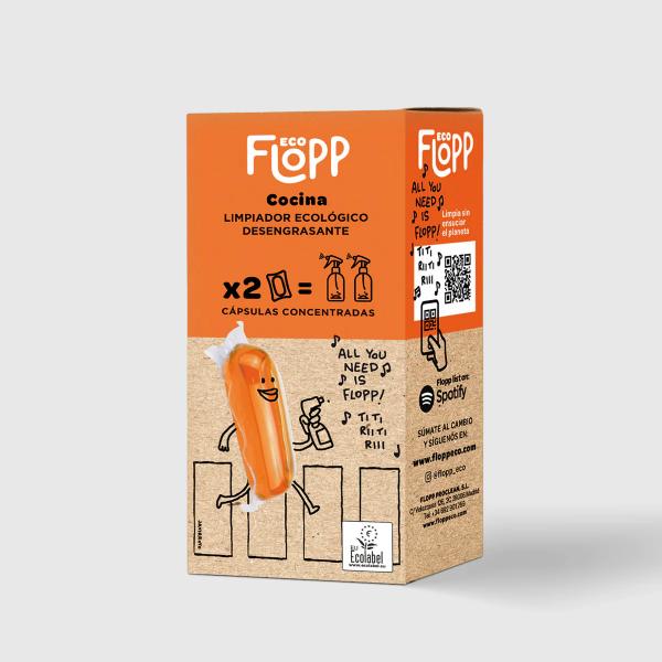 RECAMBIO COCINA DESENGRASANTE ECO 2 CAPSULAS, 16,4G (FLOPP)