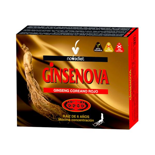 GINSENOVA (COREANO ROJO) 60 CAPSULAS 30GR (NOVADIET)