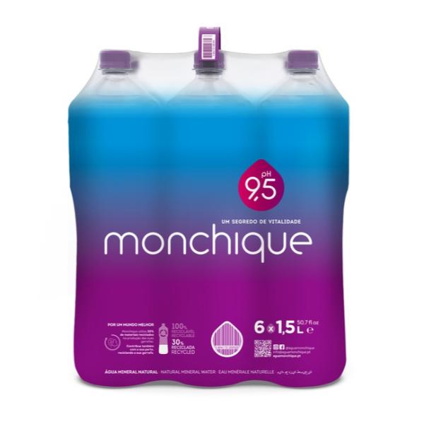 AGUA MINERAL ALCALINA pH 9,5 PACK 6x1,5LT (MONCHIQUE)