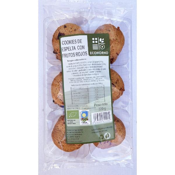 COOKIES ESPELTA FRUTOS ROJOS BIO 220GR (ECOHORNO)