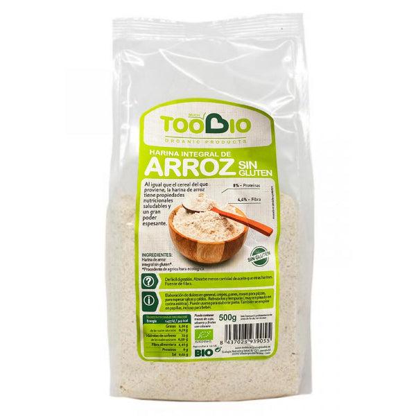 HARINA ARROZ INTEGRAL SIN GLUTEN BIO 500GR (TOO BIO)