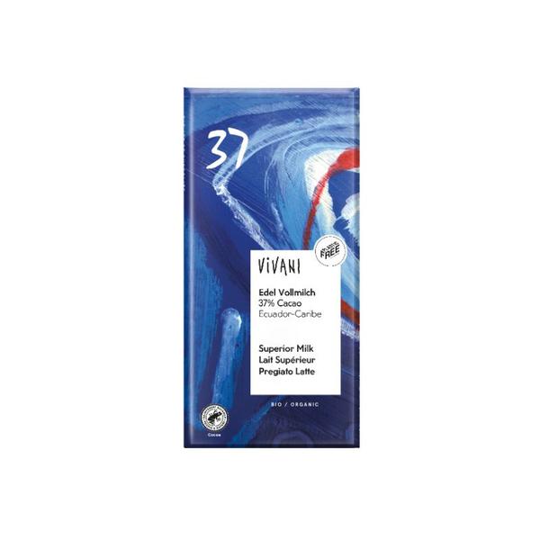 CHOCOLATE LECHE 37% BIO 100GR (VIVANI)