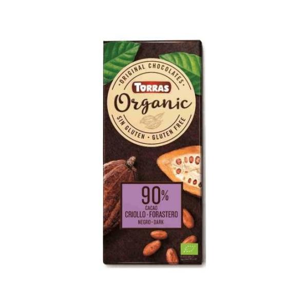 CHOCOLATE NEGRO 90% CRIOLLO BIO 100G
