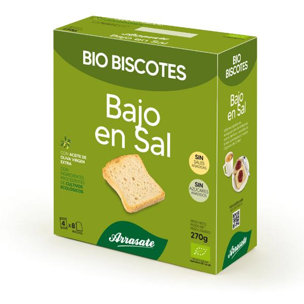 BISCOTES SIN SAL BIO 270GR (ARRASATE)