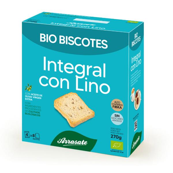 BISCOTES INTEGRAL CON LINO BIO 270GR (ARRASATE)