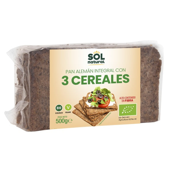 PAN ALEMAN 3 CEREALES BIO 500GR (SOL)