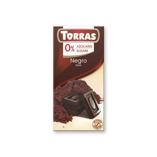 CHOCOLATE NEGRO SIN AZUCAR 75G (TORRAS)