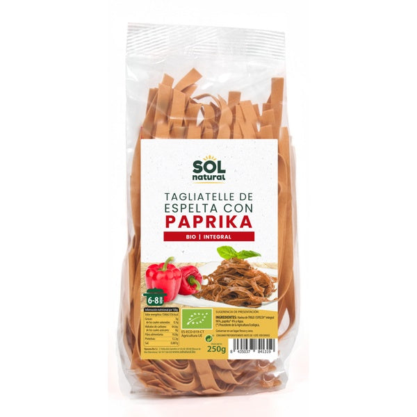 TALLARINES ESPELTA PAPRIKA BIO 250G.(SOL)
