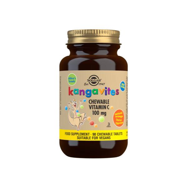 KANGAVITES VIT. C SABOR NARANJA 90 COMP.MASTICABLES (SOLGAR)