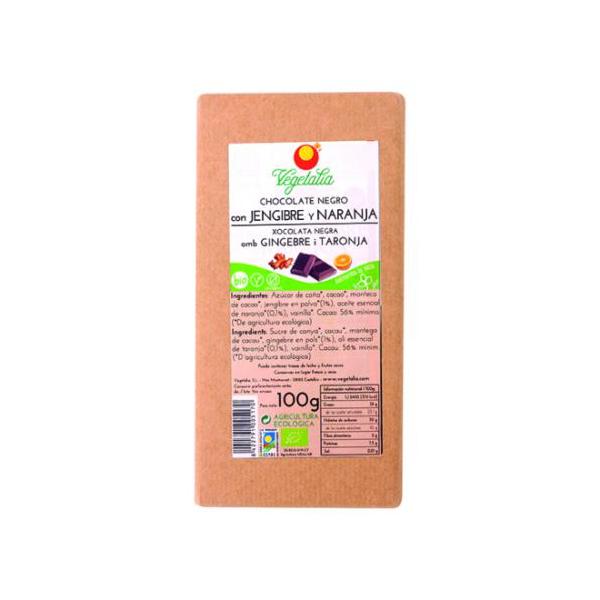 CHOCOLATE NEGRO JENG.NARANJ.BIO.100GR.