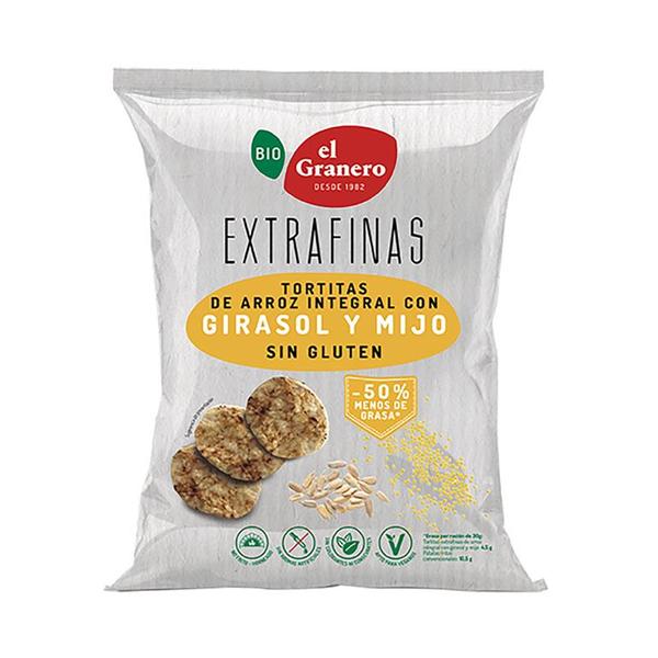 TORTITAS EXTRAFINAS ARROZ INTEGRAL CON GIRASOL BIO 60G (GRANERO)